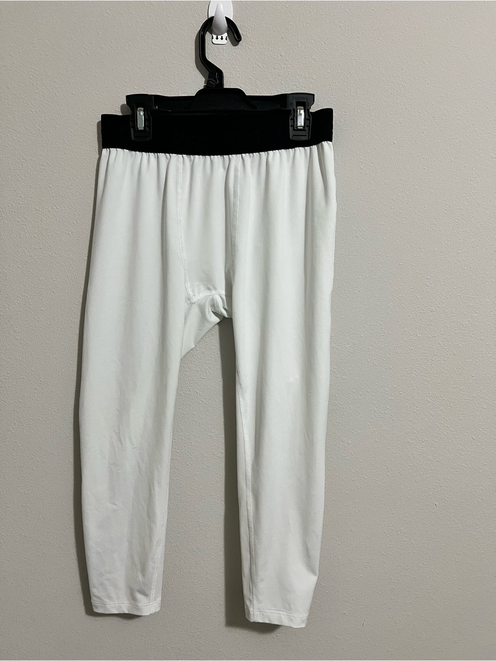 bcg White Leggings with Black Waistband